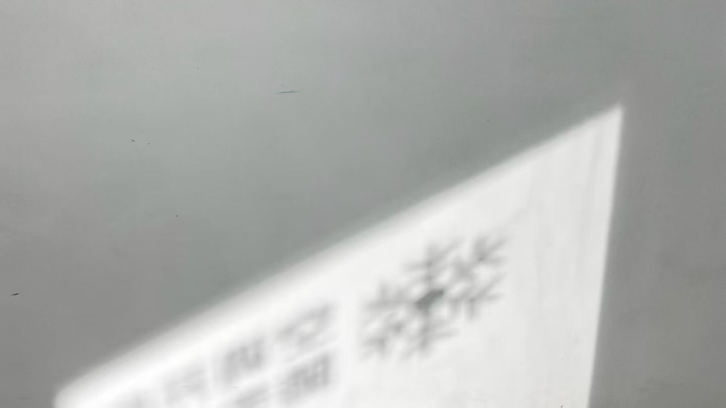 办公室墙面上的自然光影